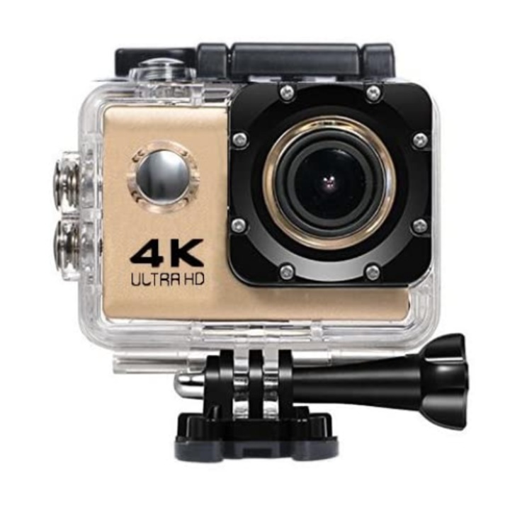 Camera Sport 4K HD GOLD, Carcasa rezistenta la Apa