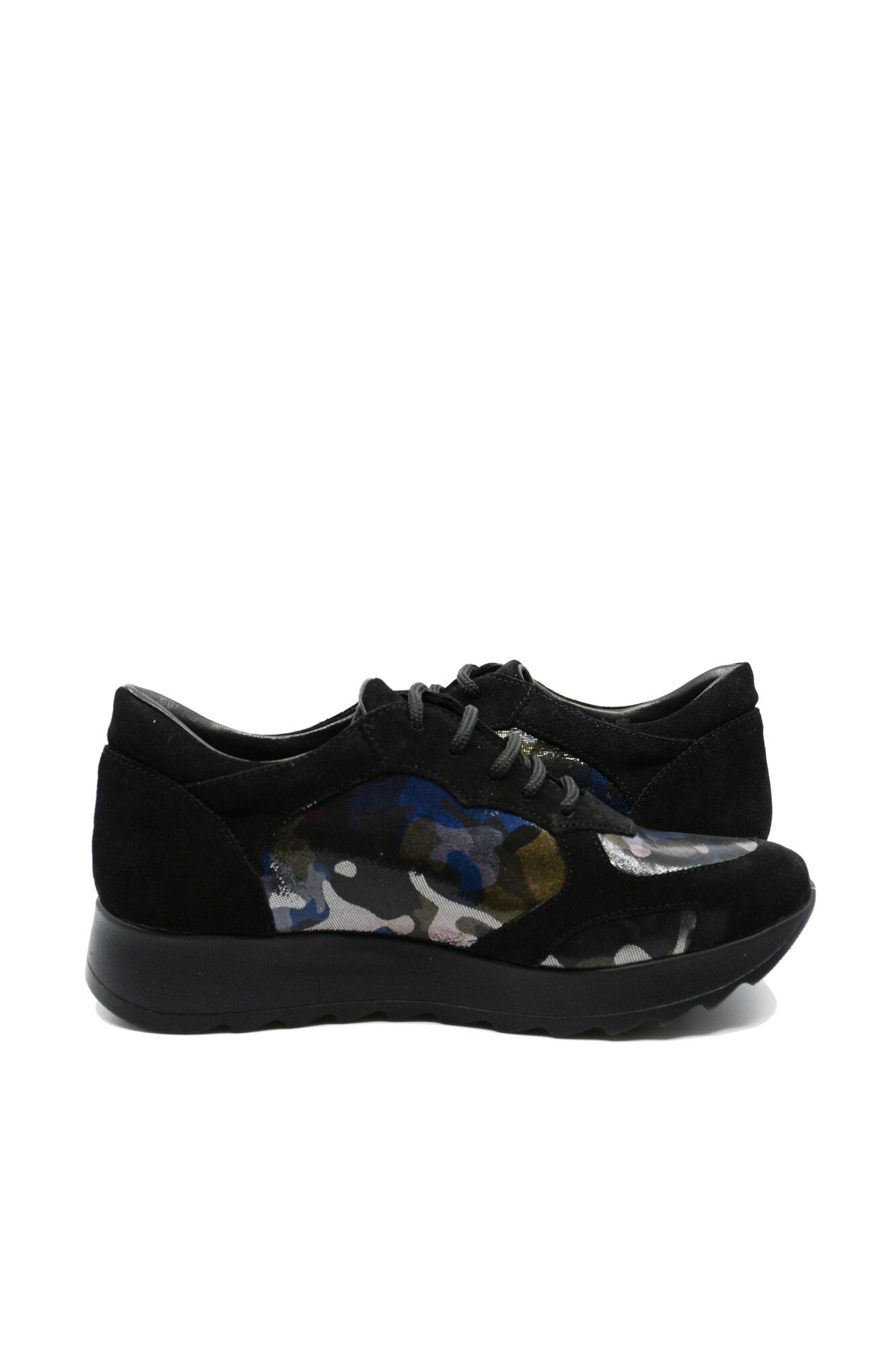 web gallery operation Pantofi sport dama Cadenzza Hebe, velur negru si imprimeu color, 39 EU -  eMAG.ro