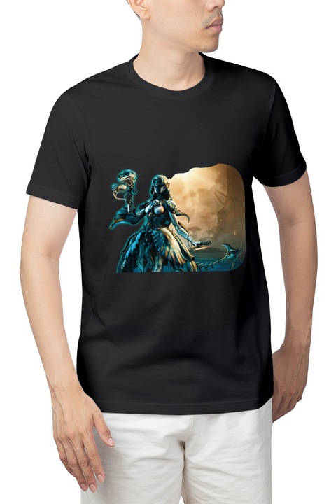 Tricou barbati Warframe Yareli Control Suport Apa Partener Game Ninja Play, negru, marime 3XL