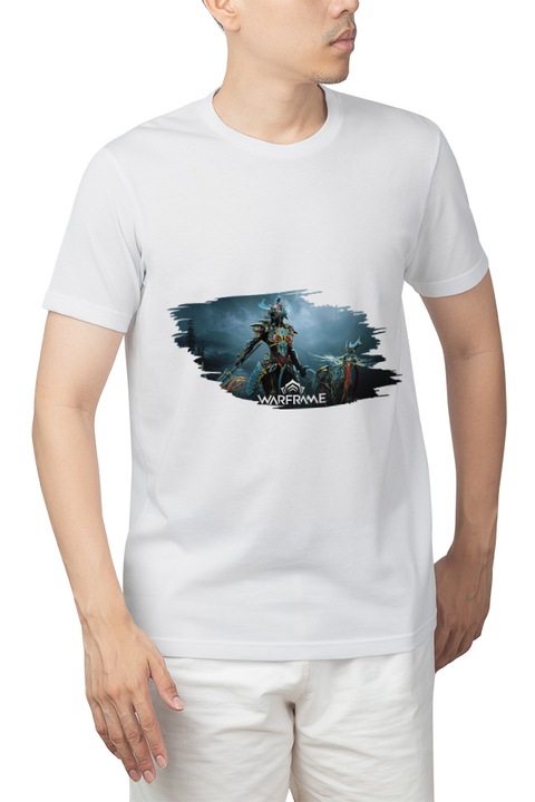 Tricou barbati Warframe Khora Game Player Comunitate Gang Pistol Arma, alb, marime 2XL