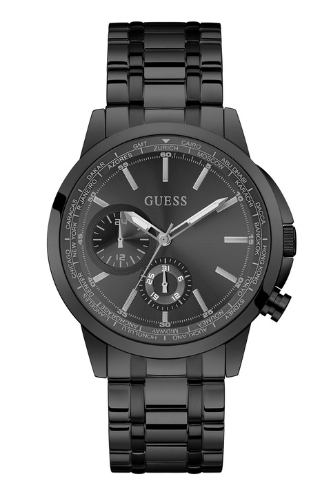 Guess, Часовник от неръждаема стомана с множество функции, черен