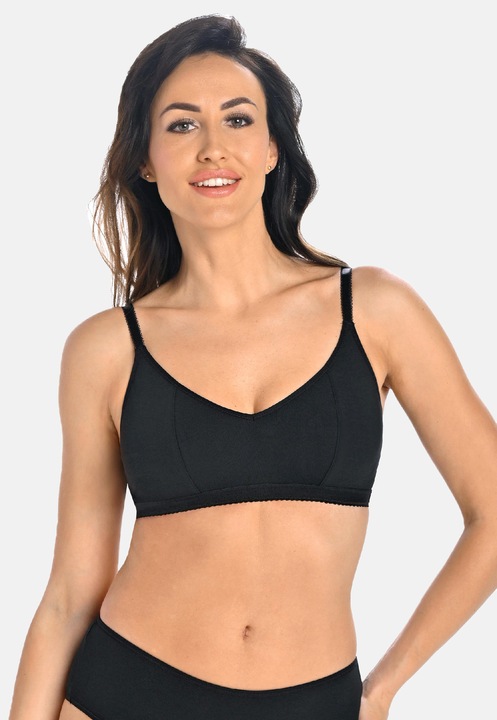 Sutien din bumbac bralette Bianca, Teyli, Negru
