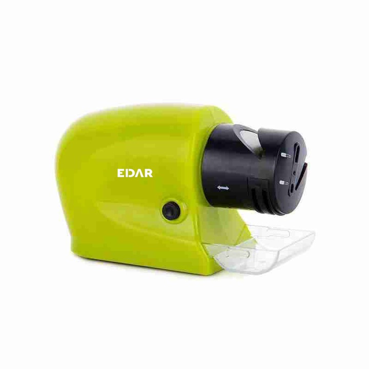 Електрическо точило за ножове EDAR®, захранвано от батерии, зелено