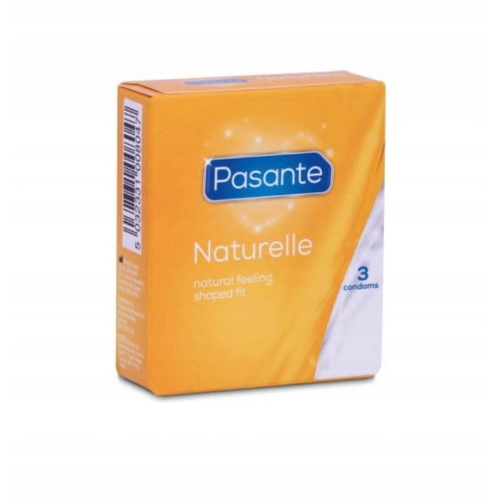 Комплект от 3 презерватива Pasante Naturelle, Латекс, 190 мм