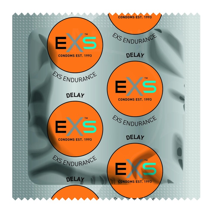 Презерватив Exs Delay Ejaculation, 1 бр, латекс, 190 mm, прозрачен