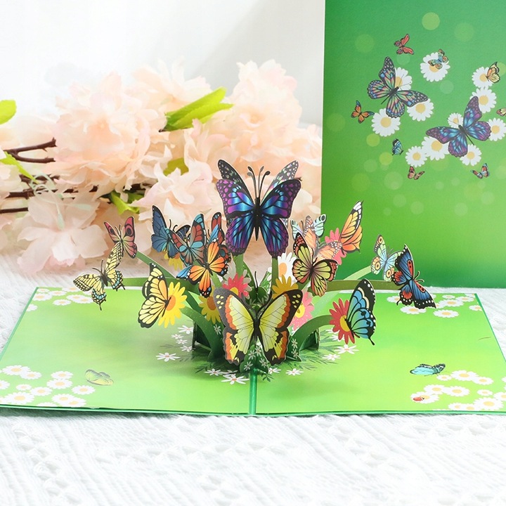 Felicitare 3D Pop-up Flowers, Moments, Multicolor