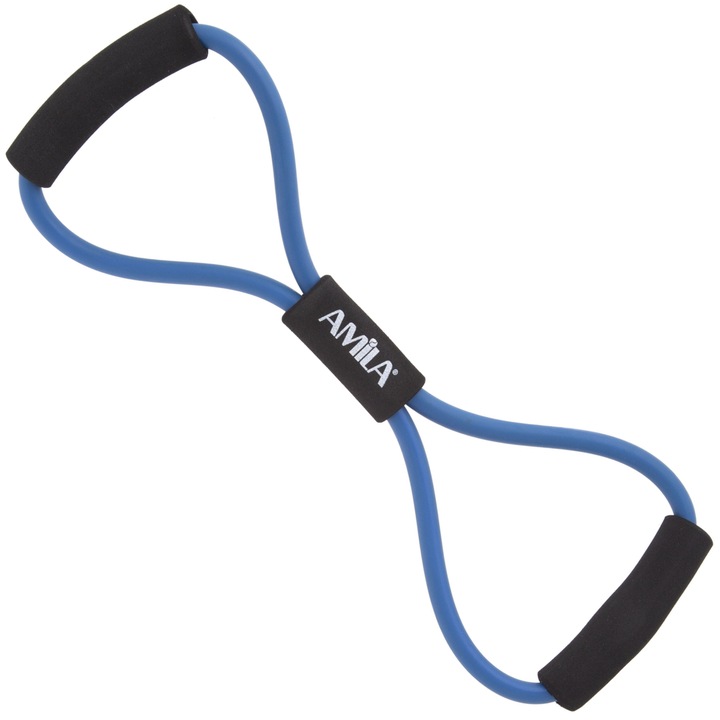 Banda de rezistenta, Amila, Latex, Negru/Albastru