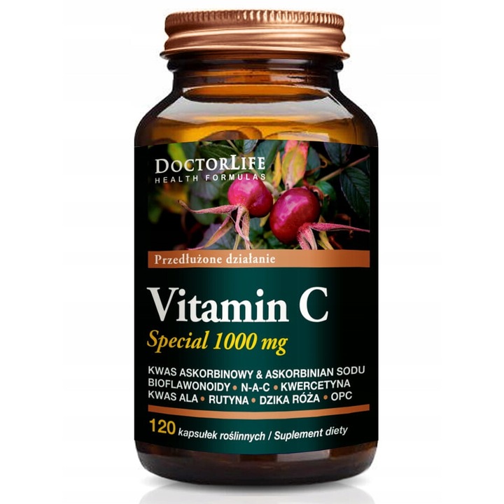 Supliment alimentar DoctorLife Vitamina C, 1000 mg, 120 de capsule