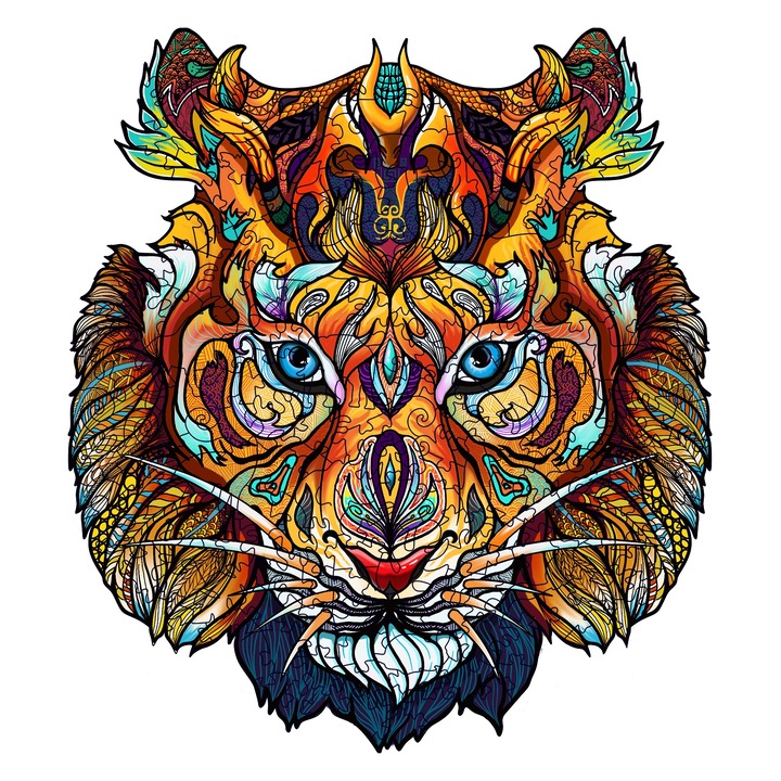 Felnőtt puzzle, LEGYŐZHETŐ TIGRIS, Pillanatok, Fa, Többszínű, S