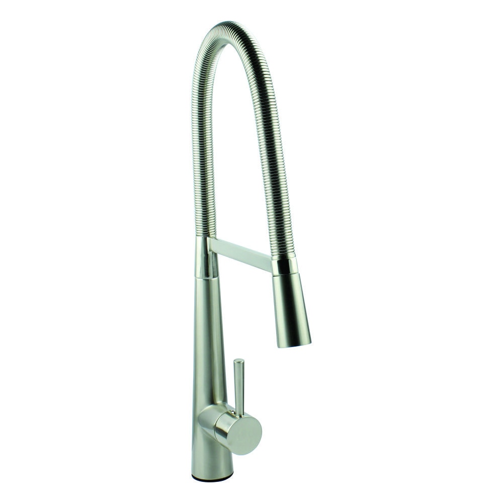 Baterie bucatarie SICURACQUA CALIFORNIA Pull Out sistem de dus , monocomanda, finisaj crom satinat