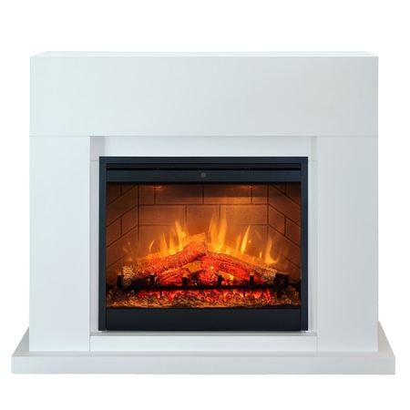 Semineu New Cubus White - cu focar electric 3D Dimplex Optiflame DF2608-EU cu sunet