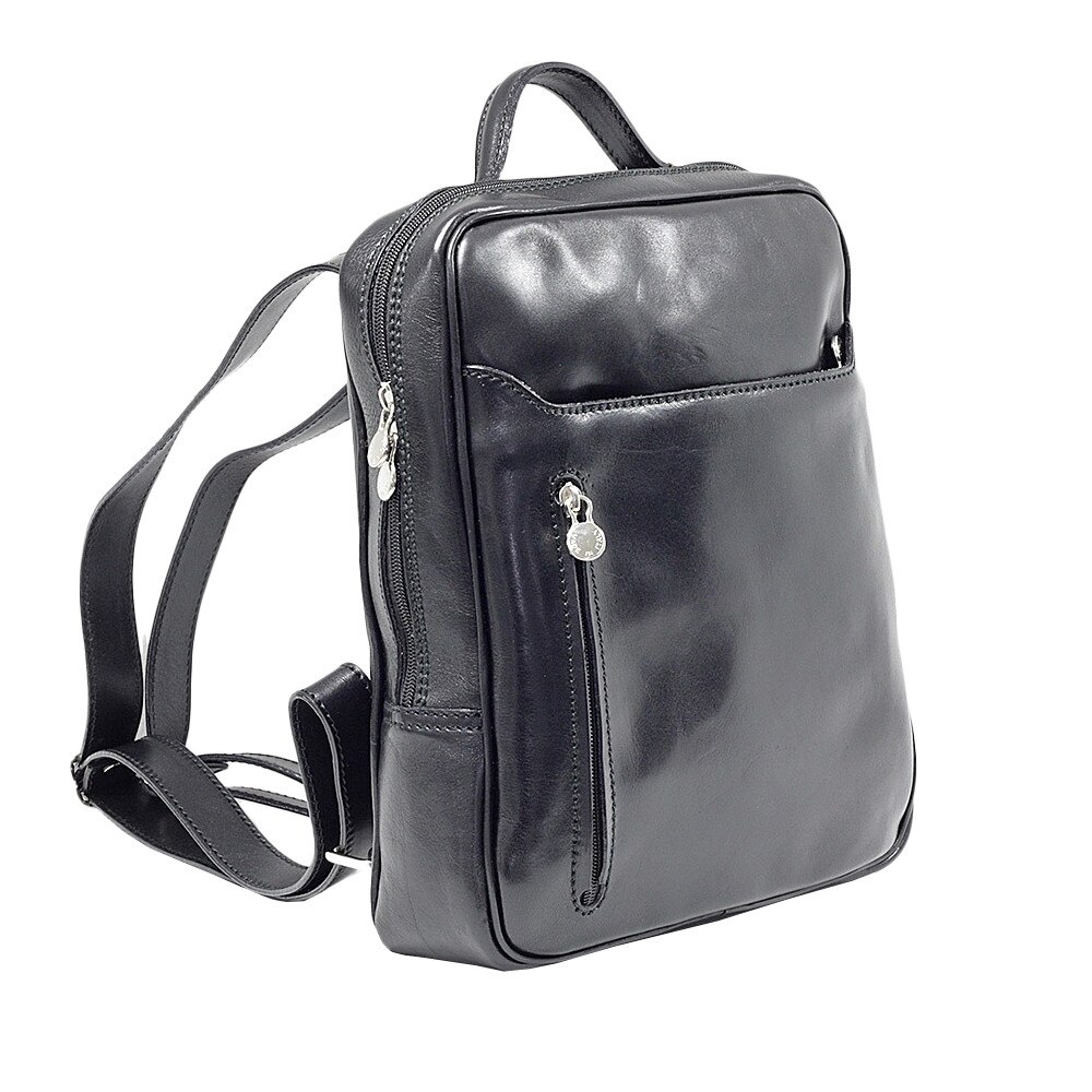 Rucsac piele naturala negru 4057
