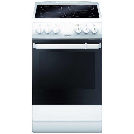 Aragaz Hansa FCCW580009, electric, 4 zone de gatit, cuptor 65 l, alb
