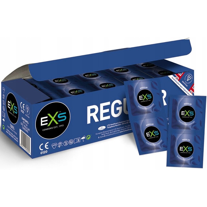 Set 144 Prezervative, Exs, Regular, Latex, Transparent