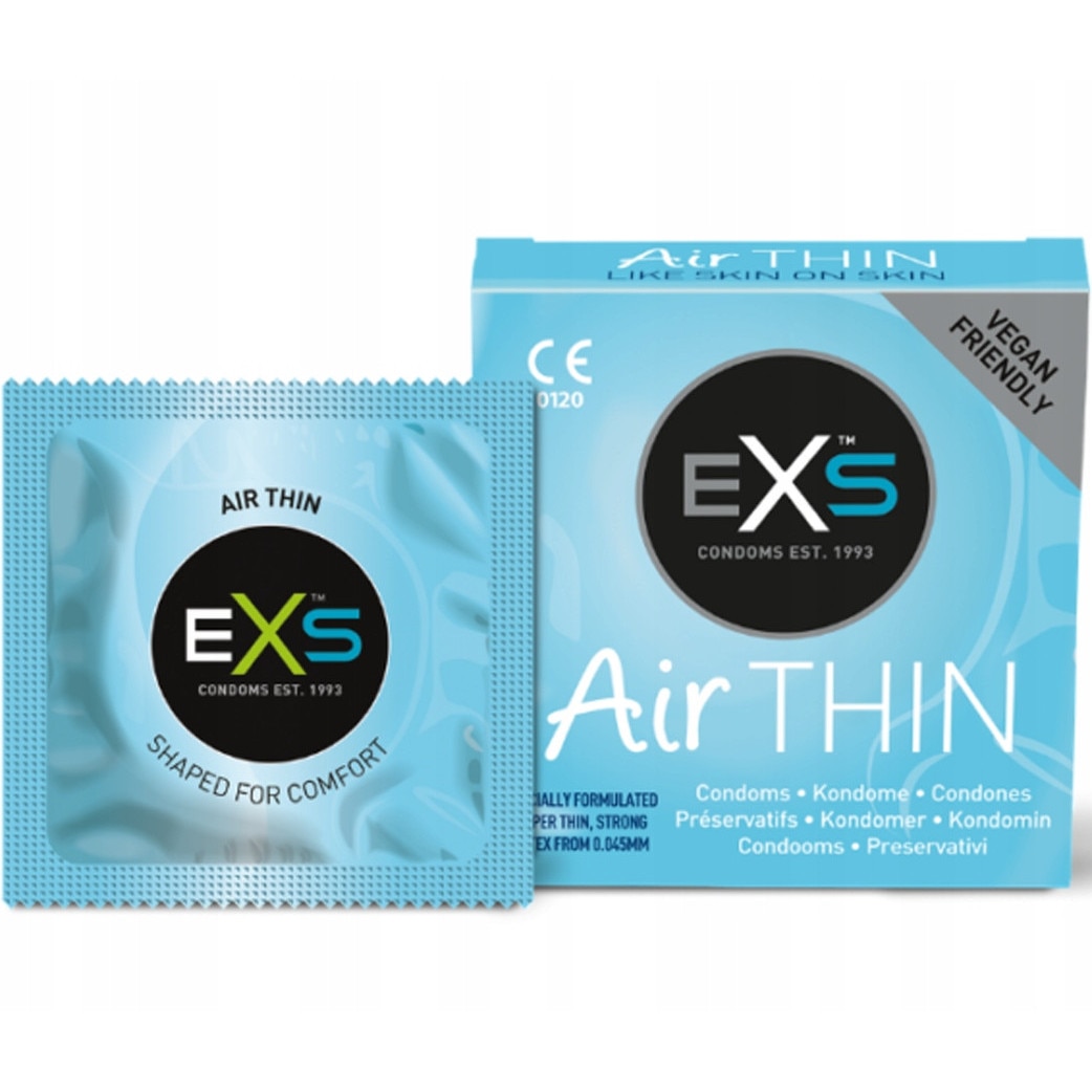 Set 3 Prezervative, Exs, Air Thin, Latex, Transparent - eMAG.ro