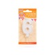 Lumanare pentru tort cifra "6", alba cu ornament roz
