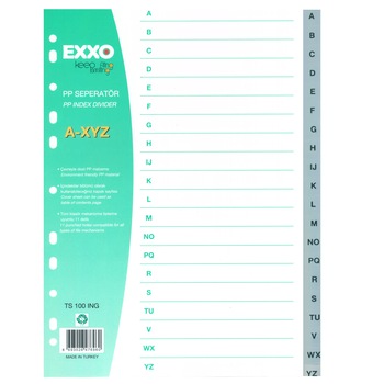 Index plastic Exxo A-Z E6753 Index plastic Exxo A-Z E6753