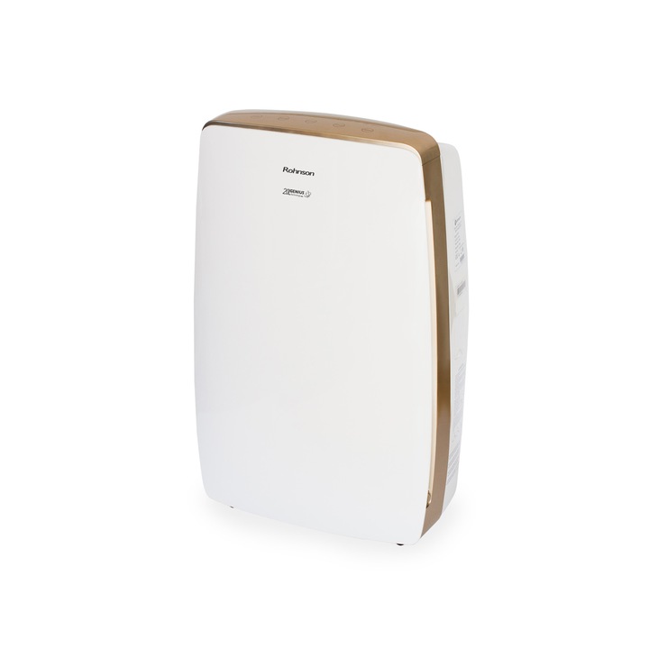 Dezumidificator de aer Rohnson R9180 Genius, 360 W, 120 m², 20 l/24h, Rezervor 4 l, 180 m³ / h, Temporizator 1-24 h, Child Lock, Drenare continua, Oprire automata, Sistem TURBO pentru uscarea rufelor, Alb