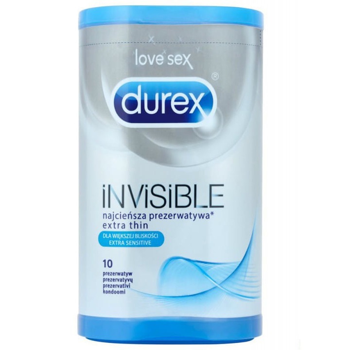 Презервативи Durex Invisible Sensitive, 10 бр