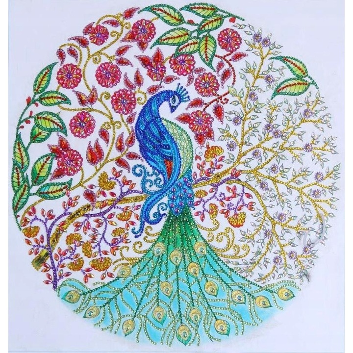 Set de broderie cu diamante 5d, 47x47 cm, Multicolor