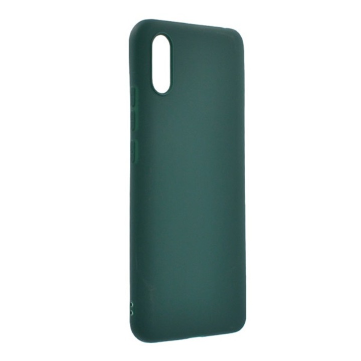 Xiaomi Redmi 9A / 9At Szilikon Telefonvédő (Matt) Sötétzöld