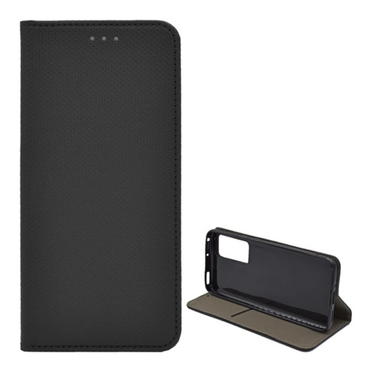 Xiaomi 12 / 12X Tok Álló, Bőr Hatású (Flip, Oldalra Nyíló, Asztali Tartó Funkció, Rombusz Minta) Fekete