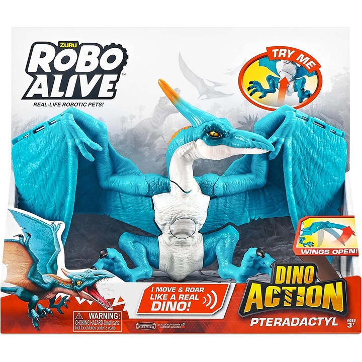 Jucarie interactiva Robo Alive Dino Action - Pterodactyl