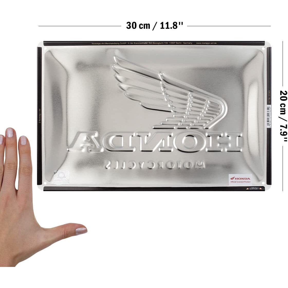 Grande plaque en tôle rétro vintage en relief de 40 x 30 cm - Américan