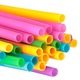 Set paie din plastic, multicolor, 120 buc, 5 x 210 mm