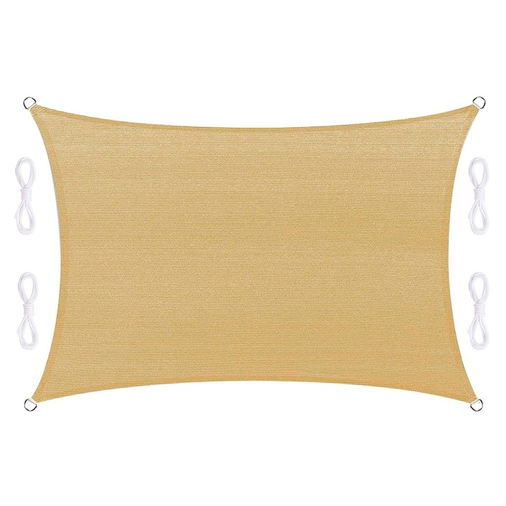 Copertina gradina, Poliester, Protectie UV, 3x4 m, Bej