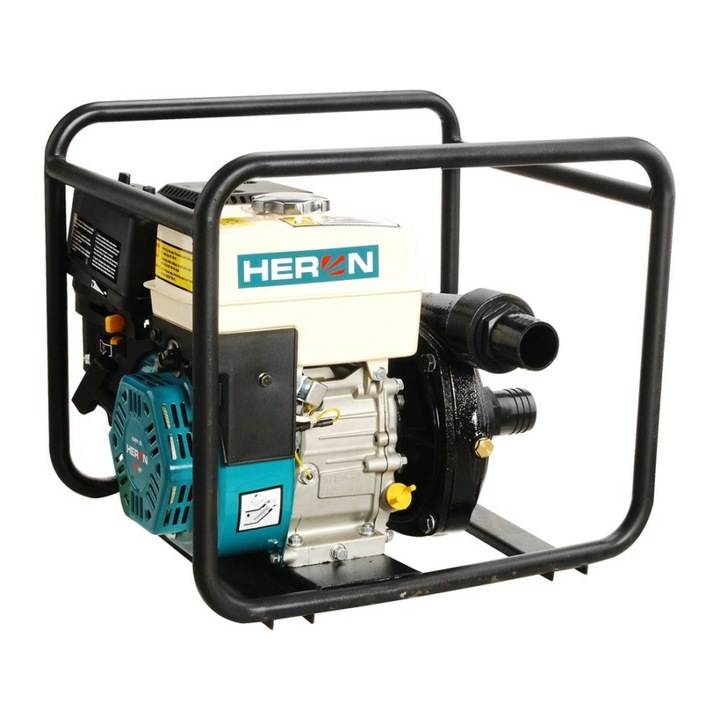 Pompa de presiune motor pe benzina, Heron, 6.5 CP, 500 l/min, Negru