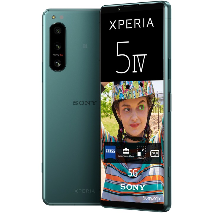 Sony Xperia 5 IV Mobiltelefon, Dual SIM, 8 GB RAM, 128 GB, 5G, zöld