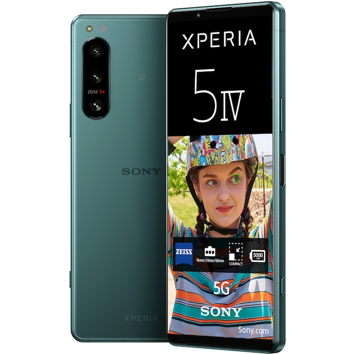 Sony Xperia 5 IV Mobiltelefon, Dual SIM, 8 GB RAM, 128 GB, 5G, zöld