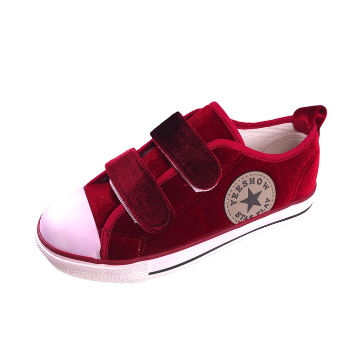 Adidasi copii Chippo Youth 30141, 32-37, Velour, Visiniu