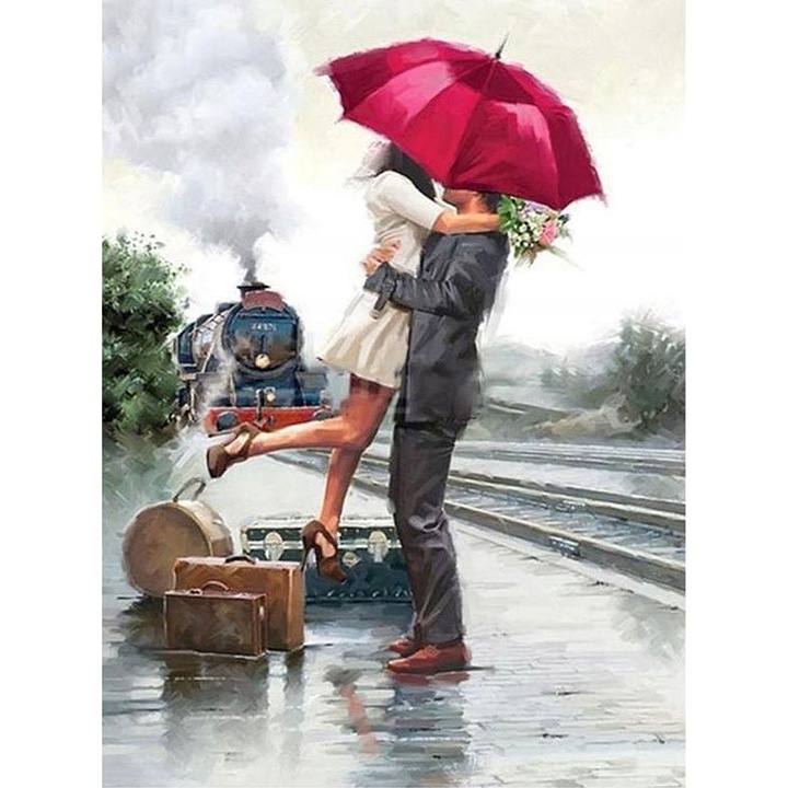 Set de broderie cu diamante 5d, 55x75 cm, Multicolor