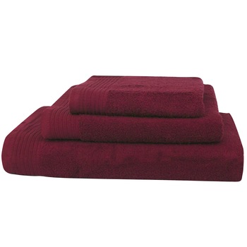 Set baie 3 prosoape Lux Collection, Burgund, 100% bumbac Terry Selection, 550 gr/mp Set baie 3 prosoape Lux Collection, Burgund, 100% bumbac Terry Selection, 550 gr/mp