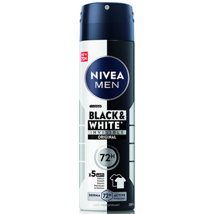 Nivea Men Invisible for Black & White Power Dezodor spray, 250 ml