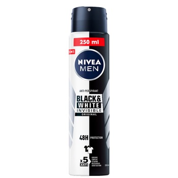 Deodorant spray Nivea Men Invisible for Black & White Power, 250 ml