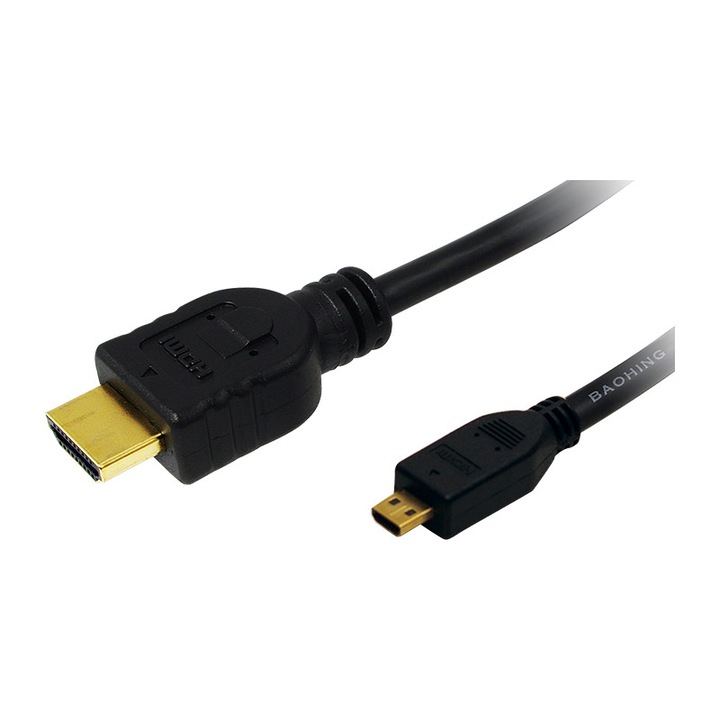 Cablu HDMI A - micro HDMI D, 2m, LOGILINK, CH0032