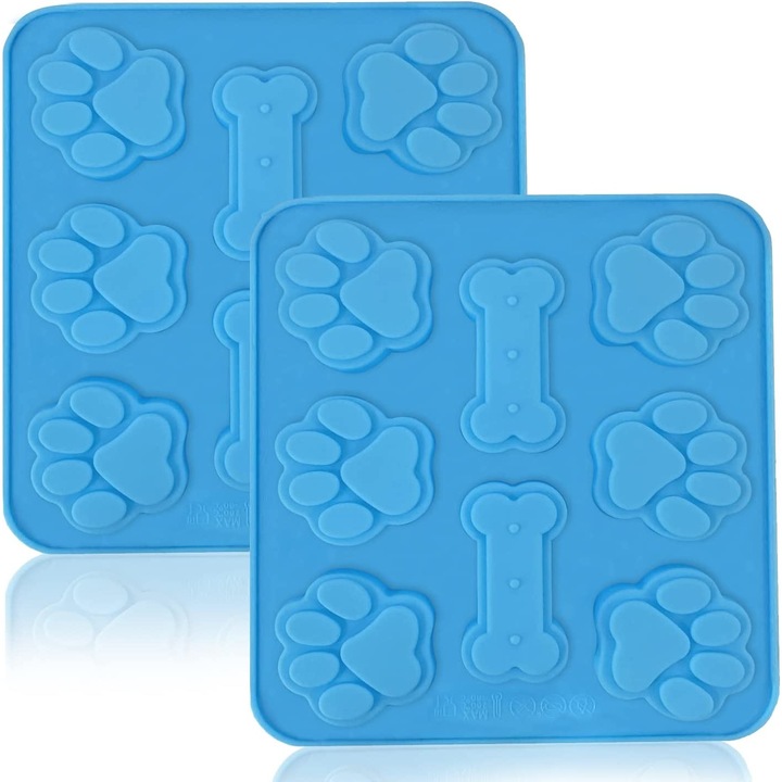 Set 2 matrite prajituri, Silicon, Albastru