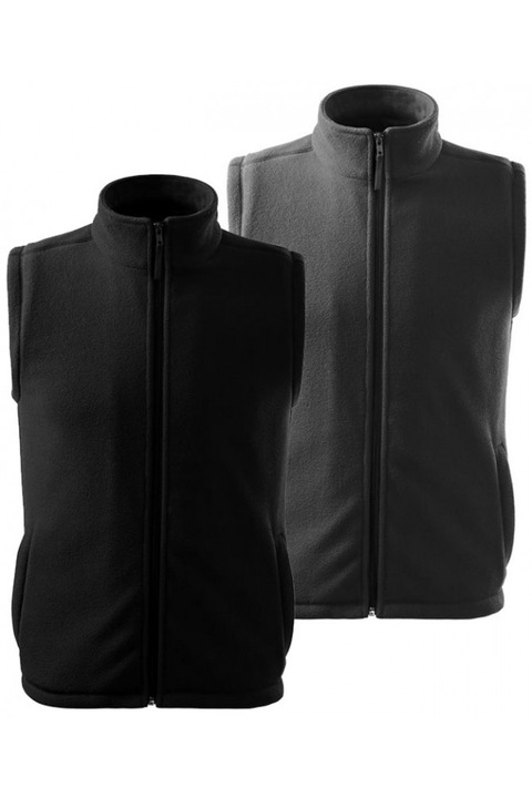 Set 2 veste fleece, unisex,518NG, negru/gri, 2XL