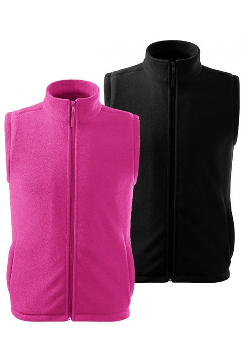 Set 2 veste fleece, unisex,518RN, negru/roz, XL
