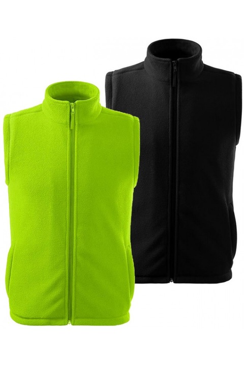 Set 2 veste fleece, unisex,518LINE, verde/negru, S