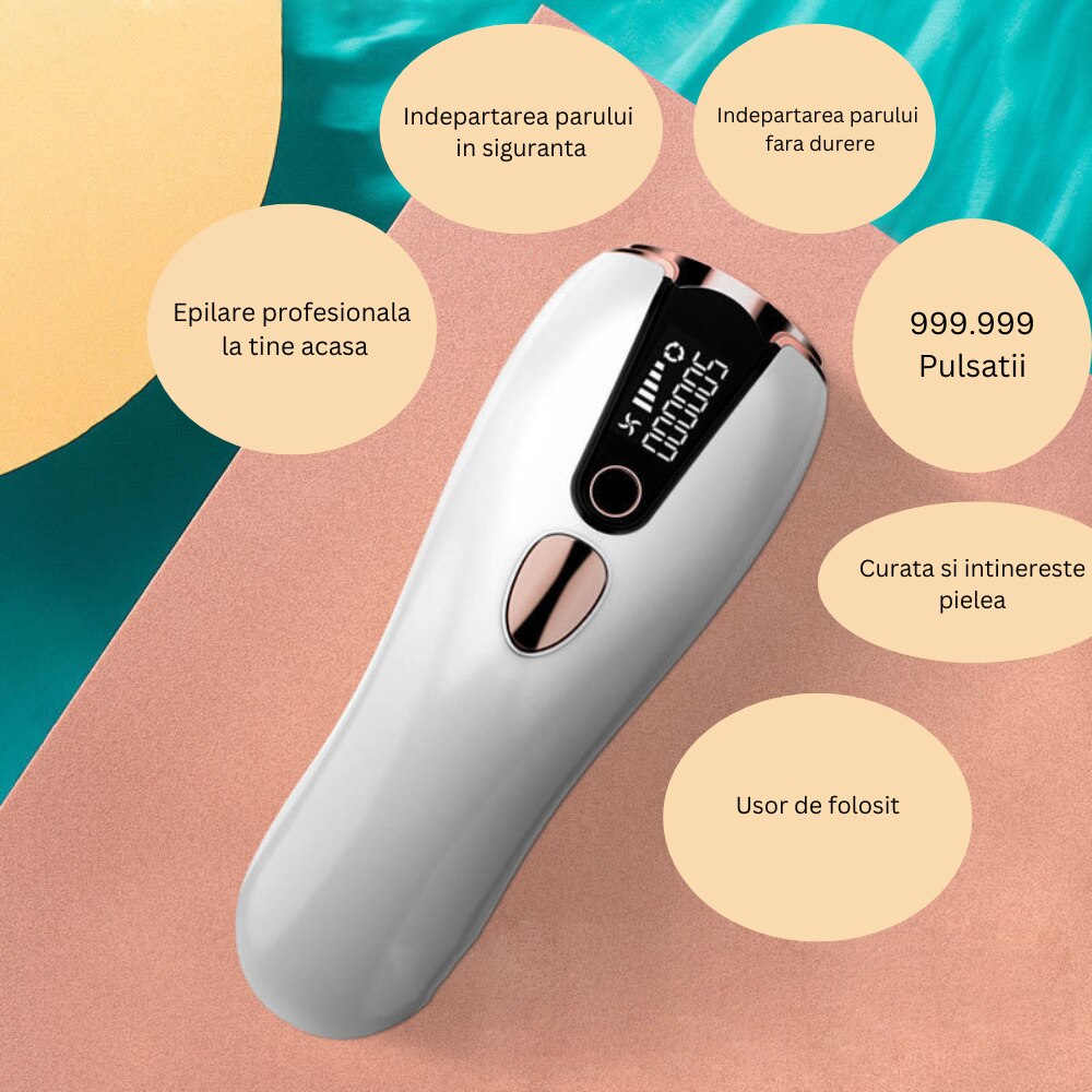 Epilator IPL, Epilare definitiva 999.999 Pulsatii, 5 Trepte de