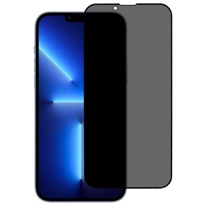 Folie protectie Privacy Proof compatibila Premium iPhone 13/13 Pro, Full Cover Black 6D, Full Glue, Sticla securizata Negru