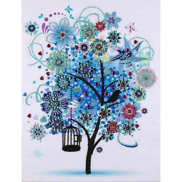 Set de broderie cu diamante 5d, 45x55 cm, Multicolor