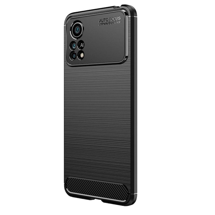 Капак, съвместим с Xiaomi Poco X4 Pro 5G TPU Carbon, черен