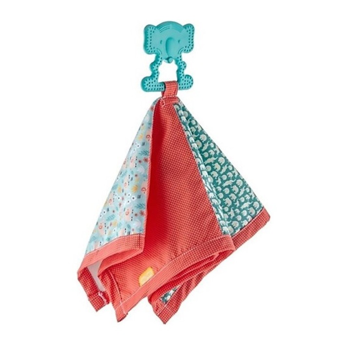 Играчка за никнене на зъбки BabyJem с одеяло Pathwork Red