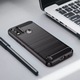 Защитен калъф Macomi™ Carbon Silicone, за Nokia C21 Plus, Удароустойчива повърхност, Ергономичен и елегантен дизайн, Черен