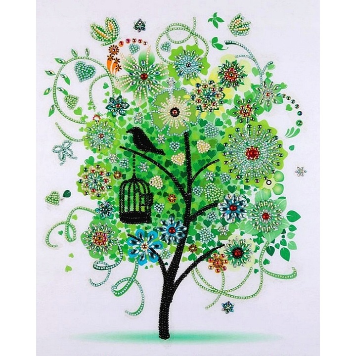 Set de broderie cu diamante 5d, 45x55 cm, Multicolor